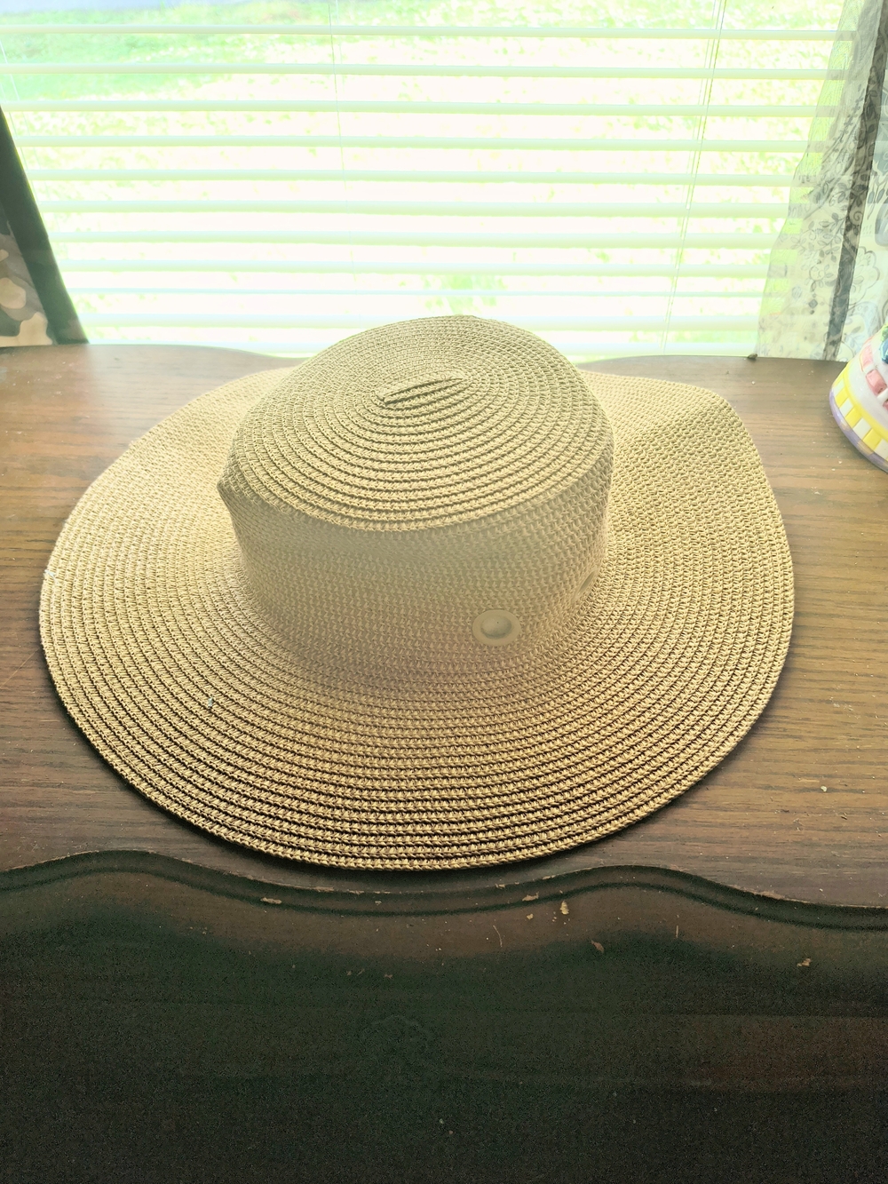 Classic Wide-Brim Straw Sun Hat in Tan